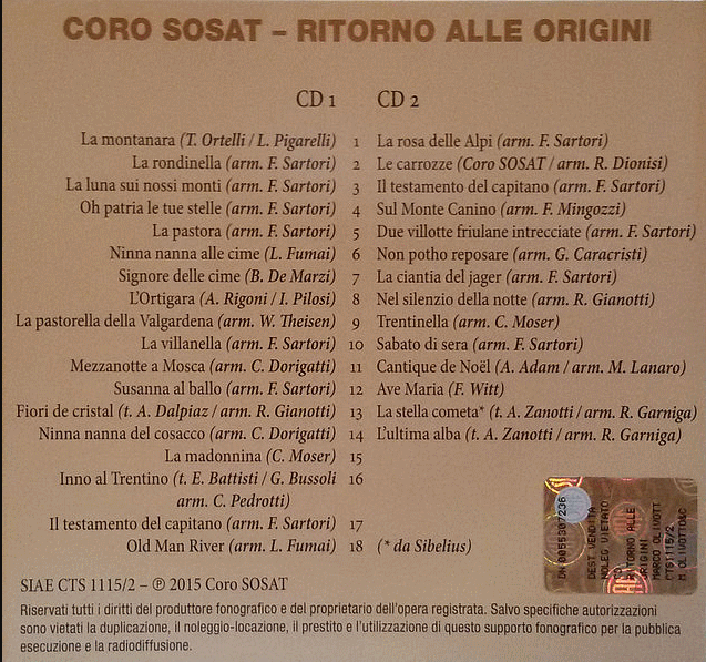 Discografia Ritorno alle origini retro